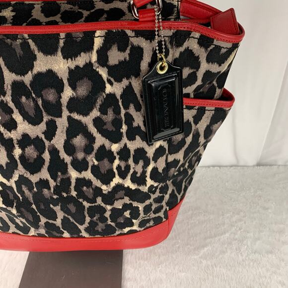 COACH Women's Ocelot Satchel Top Handle Handbag - Picture 4 of 9